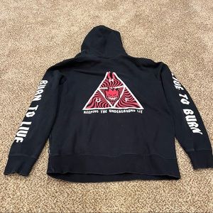 HUF X Spitfire Keeping The Underground Lit Hoodie - Men’s Medium